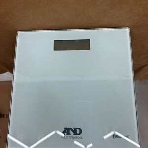 A&D Medical Glass Digital Scale in Light Green